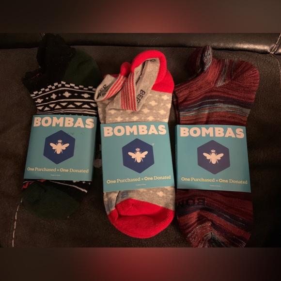 Bombas ladies ankle socks lot of 3 size large - Picture 1 of 5